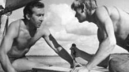 Kadr z filmu "Nóż w wodzie" w reżyserii Romana Polańskiego (1961). Fot. PAP