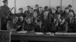 Proces przed Wojskowym Sądem Rejonowym w Warszawie tzw. grupy Witolda - Witolda Pileckiego. 1948-03-03. Fot. PAP/CAF