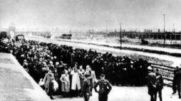 Auschwitz. Selekcja więźniów na rampie. PAP/CAF/Reprodukcja 