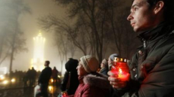 Obchody Dnia Pamięci Ofiar Wielkiego Głodu z lat 30. Kijów, 23.11.2013. Fot. PAP/EPA