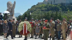 Premier Donald Tusk podczas uroczystości 70. rocznicy zakończenia bitwy o Monte Cassino. Fot. PAP/R. Pietruszka