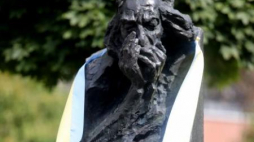 Rzeźba przedstawiającą Jana "Kyksa" Skrzeka. Fot. PAP/M. Zimny