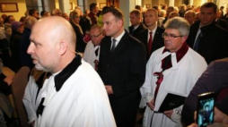 Prezydent Andrzej Duda w kościele ewangelicko-augsburskim Jana Chrzciciela w Bielsku-Białej. Fot. PAP/G. Momot