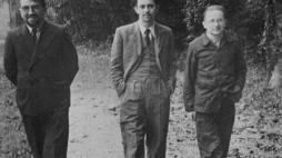 Od lewej: Henryk Zygalski, Jerzy Różycki i Marian Rejewski. Poznań, lata 30. Fot. PAP/Reprodukcja