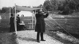Oscar Swahn. IO 1912 w Sztokholmie. Źródło: Wikimedia Commons