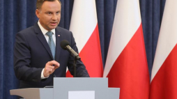 Prezydent Andrzej Duda po wygłoszeniu oświadczenia na temat reformy sądownictwa. Fot. PAP/P. Supernak