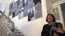 Rita Gombrowicz podczas uroczystego otwarcia pierwszego w Polsce Muzeum Witolda Gombrowicza we Wsole. 2009 r. Fot. PAP/P. Polak