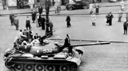 Rewolucja węgięrska. Budapeszt 1956 r. Źródło: PAP/KEYSTONE