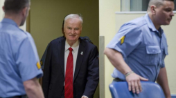 Ratko Mladic przed ONZ-owskim trybunałem ds. dawnej Jugosławii w Hadze. Fot. PAP/EPA