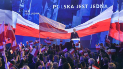 Premier Mateusz Morawiecki podczas Konwencji Prawa i Sprawiedliwości w Warszawie. Fot. PAP/R. Pietruszka