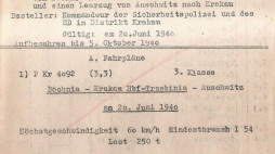 Fahrplananordnung nr 574 dla pociągu specjalnego z Bochni do Auschwitz. Źródło: Fundacja