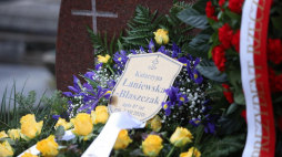 Uroczystości pogrzebowe Katarzyny Łaniewskiej na Cmentarzu Służewskim Nowym w Warszawie. Fot. PAP/L. Szymański