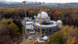 Prace związane z modernizacją i rozbudową Planetarium Śląskiego w Chorzowie. 05.11.2020. Fot. PAP/A. Grygiel
