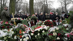 Uroczystości pogrzebowe Andrzeja Rozpłochowskiego na cmentarzu przy ul. Francuskiej w Katowicach. Fot. PAP/A. Grygiel