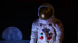 Replika kosmicznego skafandra Neila Armstronga. Fot. PAP/Ł. Gągulski
