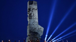 Uroczystości upamiętniające 79. rocznicę wybuchu II wojny światowej przed Pomnikiem Obrońców Wybrzeża na Westerplatte. Fot. PAP/M. Gadomski