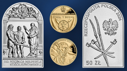 Monety wyemitowane w 230. rocznicę Insurekcji Kościuszkowskiej. Źródło: NBP.