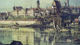 Obraz Canaletto „Panorama Warszawy od strony Wisły” ze zb. Zamku Królewskiego w Warszawie. Fot. PAP/CAF/J. Morek; J. Rosikoń