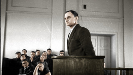 Witold Pilecki w trakcie procesu. Źródło: Wikimedia Commons