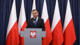 Prezydent Andrzej Duda wygłasza oświadczenie ws. nowelizacji ustawy o IPN. Fot. PAP/R. Guz