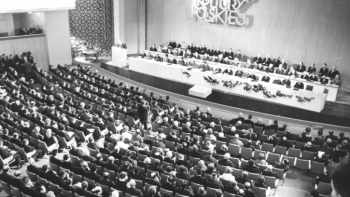 I dzień obrad Kongresu Kultury Polskiej w Teatrze Wielkim. Warszawa, październik 1966 r. Fot. PAP/CAF/H. Rosiak