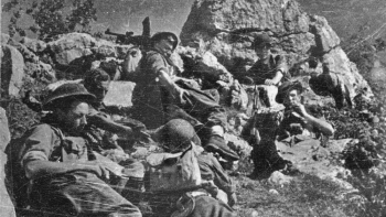 Polscy żołnierze pod Monte Cassino. 05.1944. Fot. PAP/CAF 