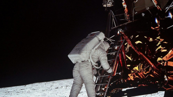 Edwin Aldrin na Księżycu. Fot. PAP/EPA/NASA