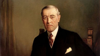 Portret prezydenta USA Thomasa Woodrowa Wilsona - Frank Graham Cootes. Fot. Biały Dom. Źródło: Wikimedia Commons