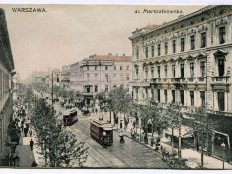 Warszawa, ulica Marszałkowska. Zbiory Muzeum Historii Polski.