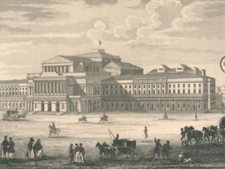 Wielki Teatr Narodowy w Warszawie. 1839 r. Źródło: CBN Polona