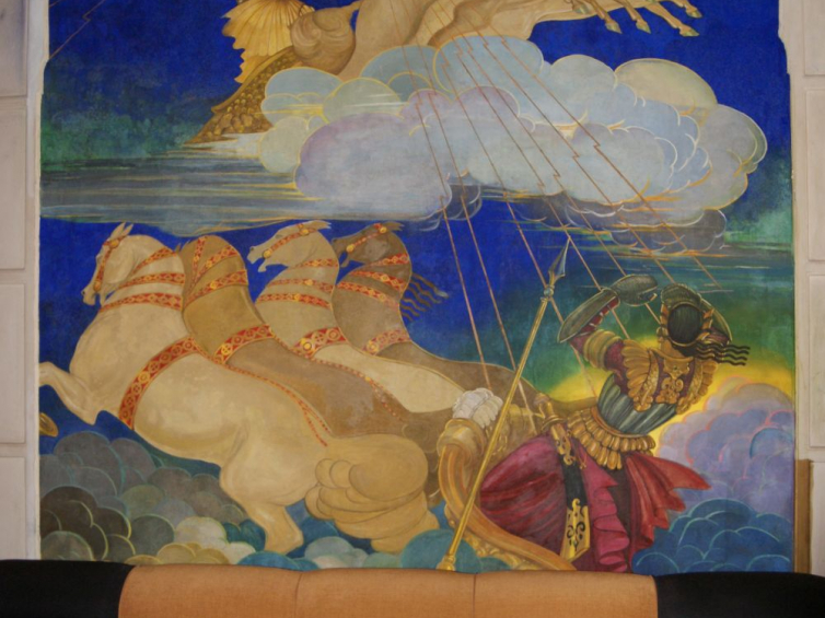 Malowidło Stefana Norblina w Sali Orientalnej pałacu maharadżów w Jodhpur. Fot. J. Steciński