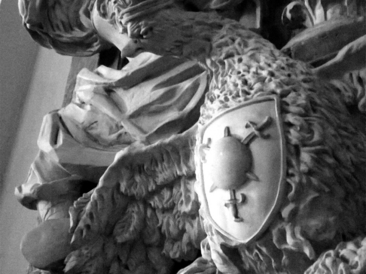 Fragment nagrobka Teofili Sobieskiej w kościele oo. Dominikanów w Żółkwi. Fot. Dorota Janiszewska-Jakubiak