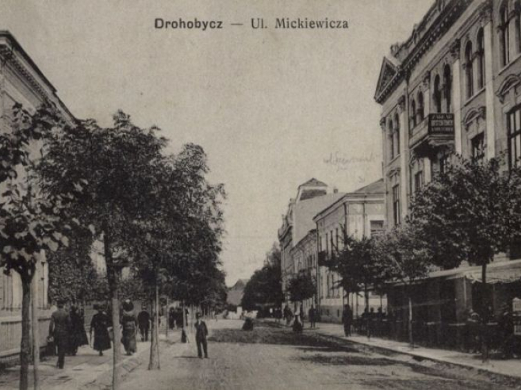 Drohobycz ul. Mickiewicza. 1915 r. Źródło: BN Polona