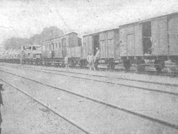 Transport Błękitnej Armii przez Niemcy. 1919 r. Archiwum prywatne P. Szlanty