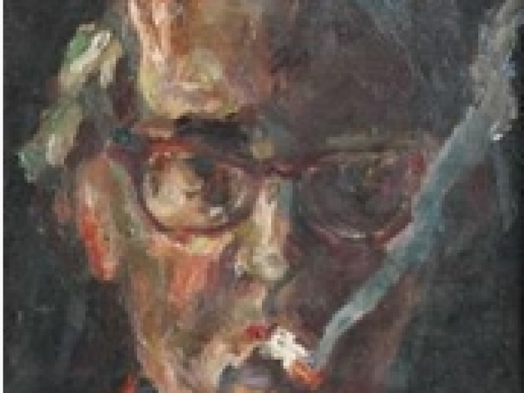 Jerzy Adam Brandhuber "Autoportret z papierosem"