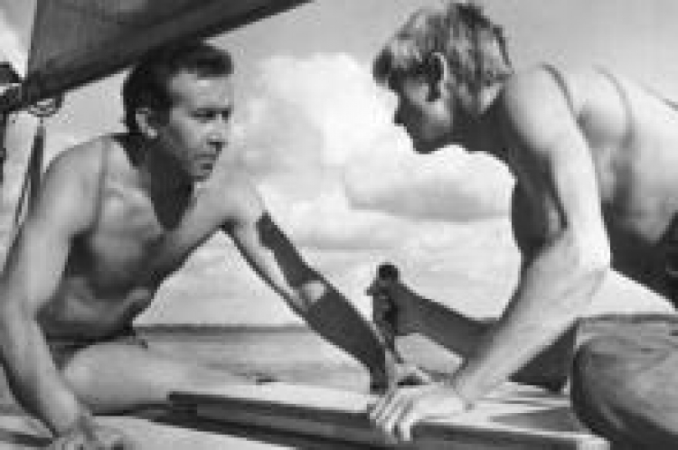 Kadr z filmu "Nóż w wodzie" w reżyserii Romana Polańskiego (1961). Fot. PAP
