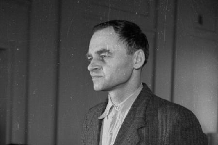 Witold Pilecki podczas procesu, w którym skazano go na śmierć. Fot. PAP