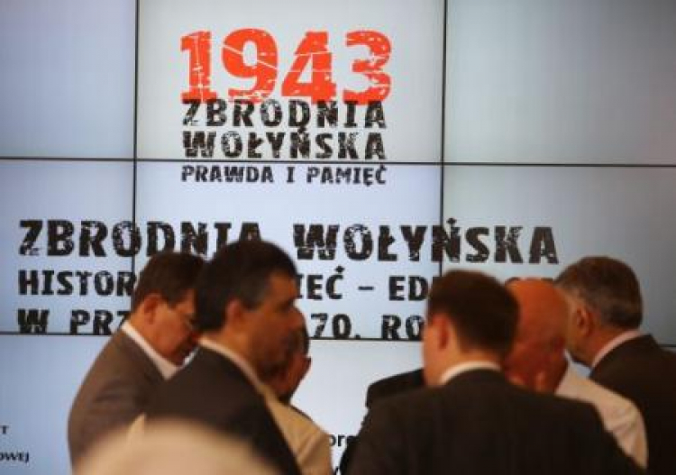 Konferencja naukowa "Zbrodnia Wołyńska. Historia - Pamięć - Edukacja. W przededniu 70. rocznicy". Fot. PAP/T. Gzell