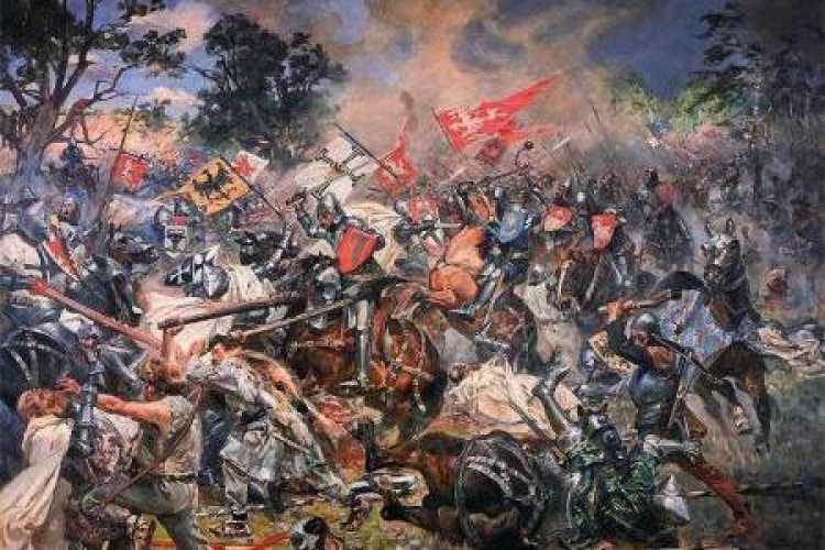 "Bitwa pod Grunwaldem", obraz Wojciecha Kossaka. Zbiory Muzeum Wojska Polskiego. Fot. Wikimedia Commons