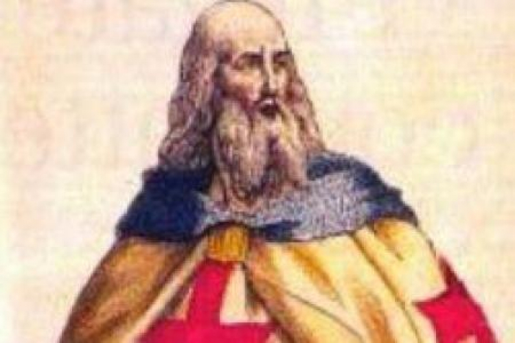 Wielki mistrz Jakub de Molay. Źródło: Wikimedia Commons