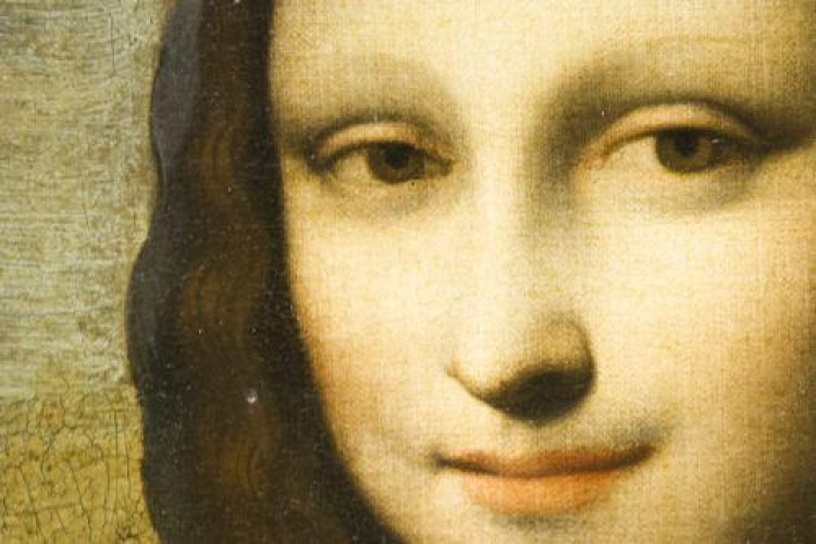 Fragment obrazu Leonarda da Vinci "Mona Lisa". Fot. PAP/EPA