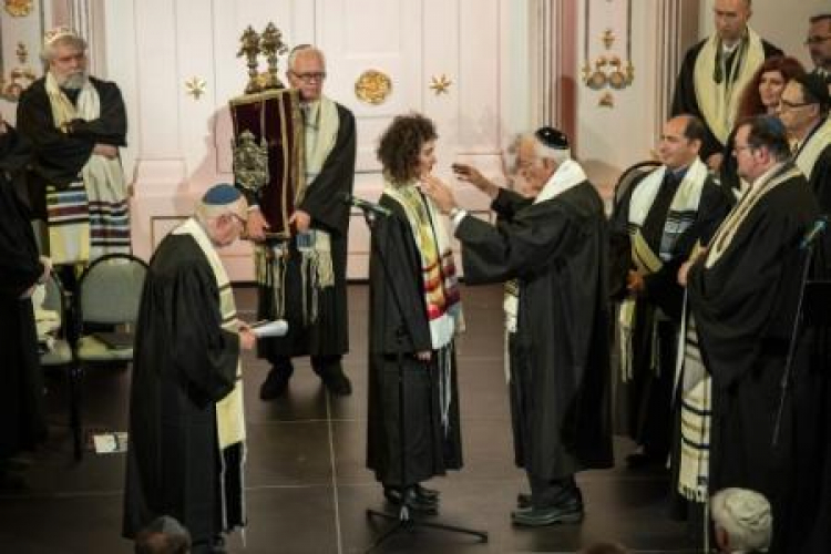 Uroczystości ordynacji rabinów i kantorów w Synagodze pod Białym Bocianem. Fot. PAP/M. Kulczyński