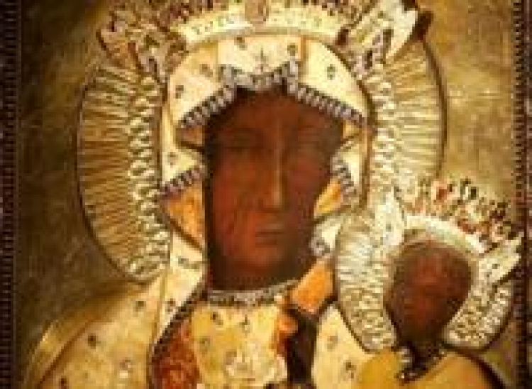 Fragment Cudownego Obrazu Matki Bożej Jasnogórskiej. Fot. PAP/A. Grygiel
