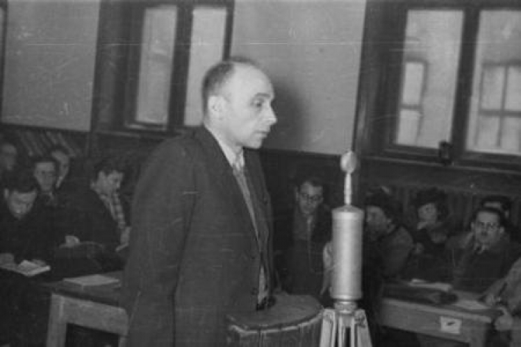 płk Jan Rzepecki przed sądem - 1947 r. Fot. PAP/J. Baranowski