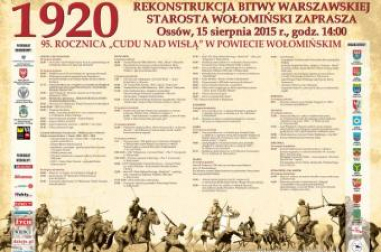Plakat obchodów 95 rocznicy Bitwy Warszawskiej 1920 r. w Ossowie