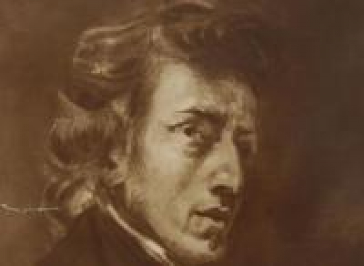 Fryderyk Chopin. Fot. obrazu Eugene Delacroix z 1838 r. Źródło: CBN Polona