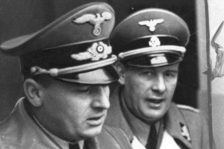Gubernator Hans Frank oraz dowódca SS i policji w dystrykcie lubelskim Odilo Globocnik (z prawej). Fot. NAC 