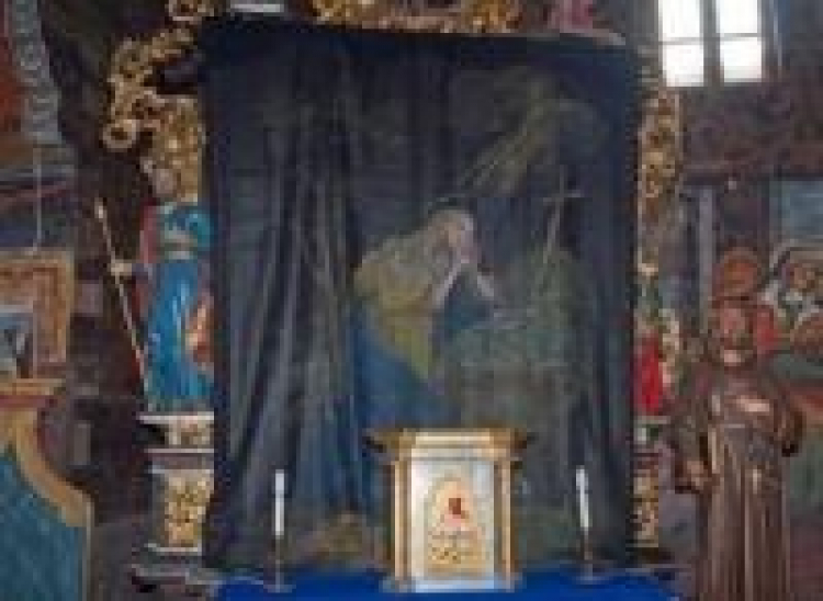 Opona wielkopostna w kościele w Orawce. Fot. K. Wilk