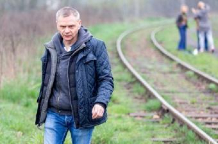 Reżyser Maciej Pieprzyca na planie filmu „Jestem mordercą”. Fot. PAP/A. Grygiel 