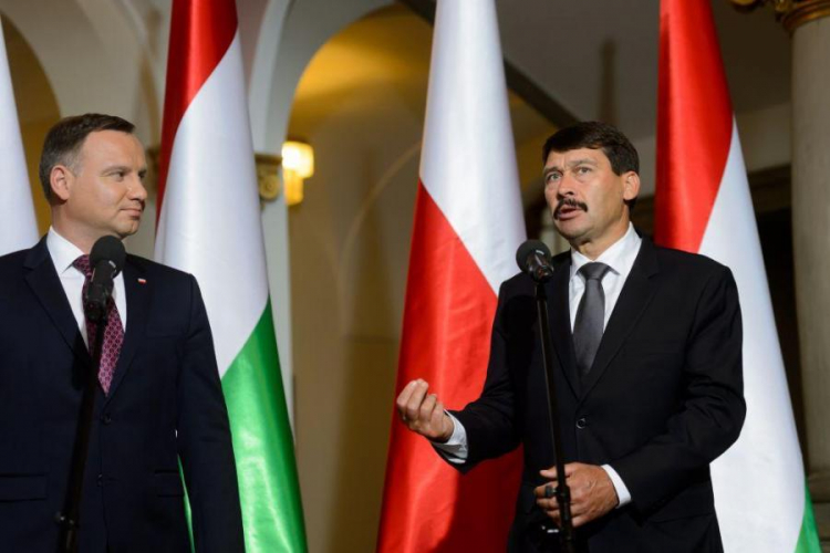 Prezydent RP Andrzej Duda i prezydent Węgier Janos Ader. Poznań, 28.06.2016. Fot. PAP/J. Kaczmarczyk